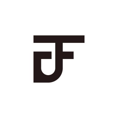 harf tfg basit geometrik bağlı geometrik logo vektörü 