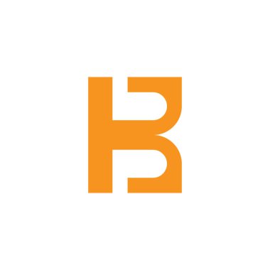 harf bk basit geometrik bağlı logo vektörü 