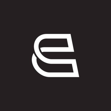 c harfi basit geometrik logo vektörünü özetliyor 