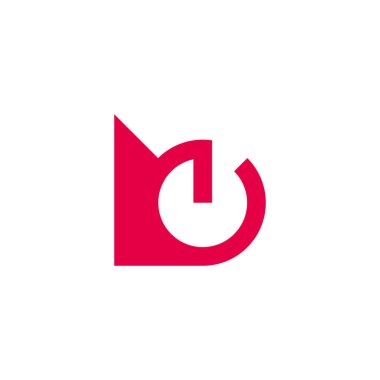 harf b güç düğmesi soyut geometrik logo vektörü 