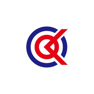 Çok çok basit yuvarlak geometrik çizgiler logo vektörü 
