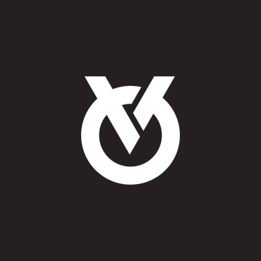 Harfler basit siluet geometrik logo vektörü vot 