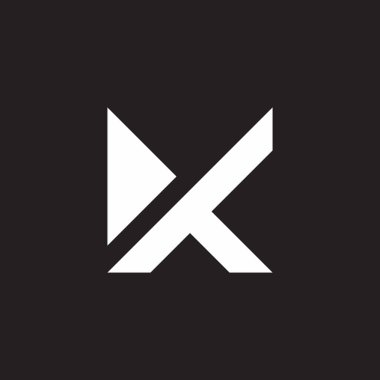 mtk harfi basit geometrik temel logo vektörü