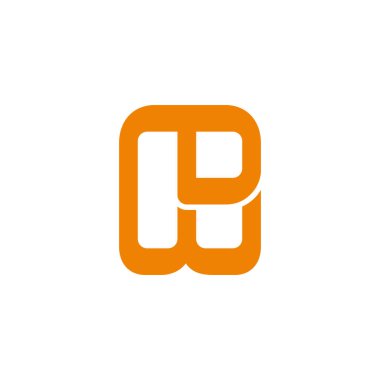 dw harfi basit soyut bağlı geometrik logo vektörü 