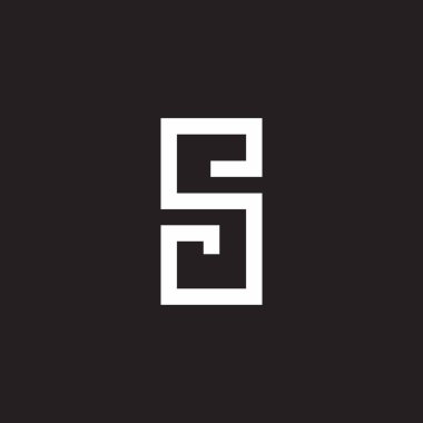 soyut basit harf se geometrik çizgiler bağlı logo vektörünü kareler 