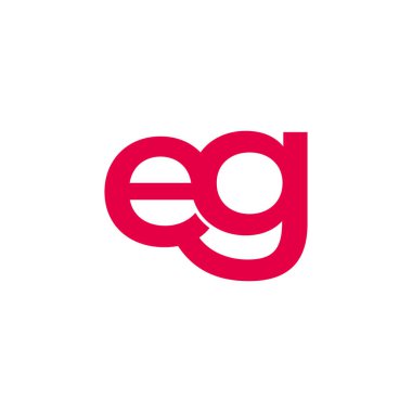 harf örn bağlı kırmızı logo vektörü 