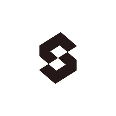 c harfi basit geometrik logo vektörüne bağlandı 