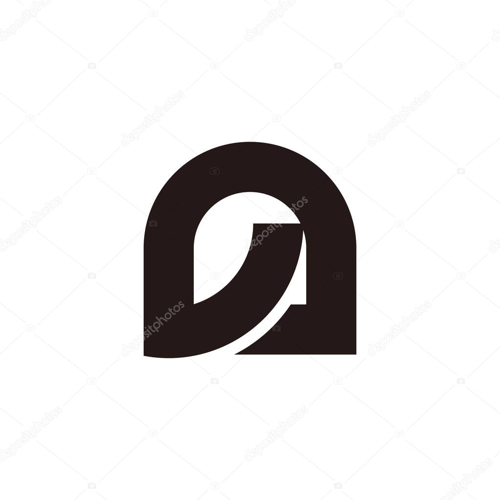 Letter vn simple geometric lines abstract logo vector