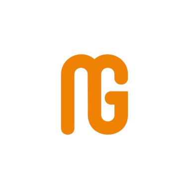 mg harfi basit karalama sevimli logo vektörü 