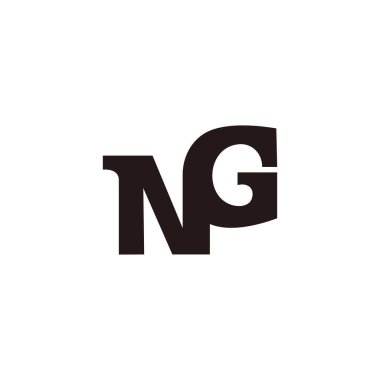 harf ng basit grunge genç konsept logo vektörü 