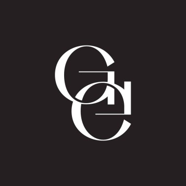 harf ge bağlantılı daireler yazı tipi logo vektörü 