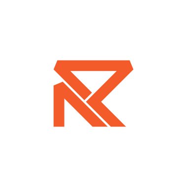 npr harfi basit üçgen çizgileri geometrik logo vektörü 