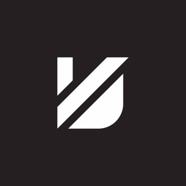 harf vd basit geometrik çizgiler logo vektörü 