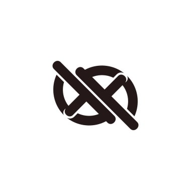 n harfi basit dilimlenmiş basit geometrik logo vektörü 