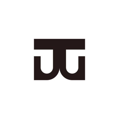 Basit geometrik bağlı logo vektörü harfi 