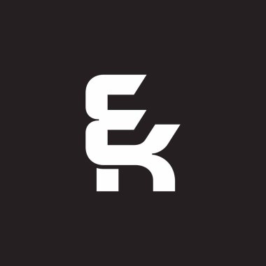 harf ek basit bağlanma geometrik doğrusal logo vektörü 