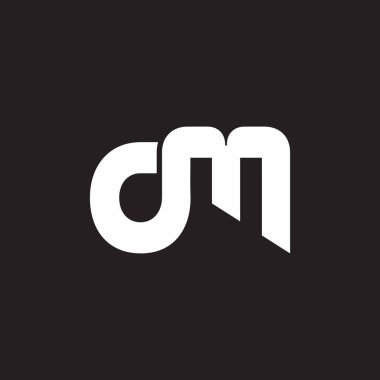 Basit bir döngü geometrik logo vektörü harfi 