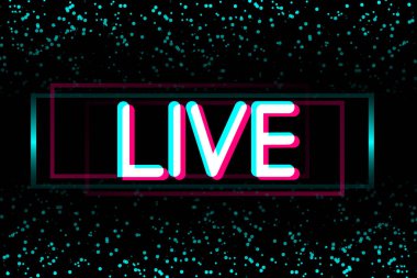 Yaşa. Popüler bir sosyal ağ tarzında soyut bir sembol. Düz stil. Vektör çizimi. EPS10