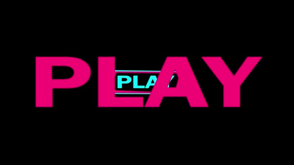 Play Abstract Animation Movie Style Popular Social Network Flat Style — Stock Video