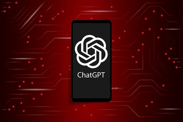 Yapay Zeka ChatGPT sohbet robotu logosu. OpenAI tarafından geliştirilen Chatbot kullanarak yapay zeka vektör çizimi. Yapay Zeka ya da Yapay Zeka ile sohbet. EPS10