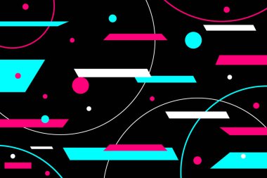 Sosyal ağ tarzında renkli modern arkaplan. Dijital arka plan. Dere kapağı. Sosyal medya konsepti. Vektör çizimi. EPS10