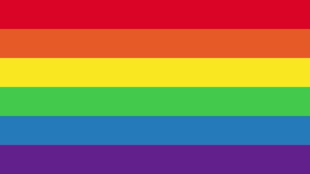 Lgbtq Μήνα Υπερηφάνειας Τυπολογία Rainbow Πολύχρωμο Κείμενο Animation Για Μήνα — Αρχείο Βίντεο