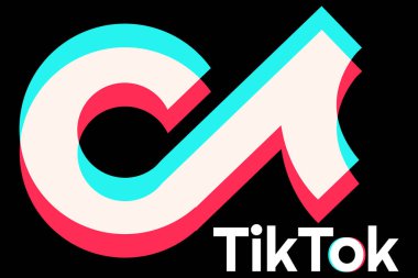 TikTok. Yeni sosyal medya konsepti. Simge sembolü. Logo. Vektör çizimi. Editör ağı. EPS10