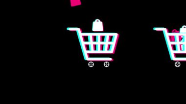 Alışveriş ve satış için e-ticaret uygulaması. Alışveriş, internetten mal satmak. Mal ve hizmetlerin tanıtımı. Popüler bir sosyal ağ tarzında video. Çevrimiçi ticaret videosu.