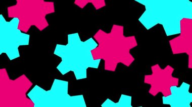 Dişliler. Mühendislik veya mekanik teknoloji konsepti. Dijital teknoloji ve mühendislik. 2 boyutlu animasyon. Popüler sosyal medya için arka plan. Görüntü