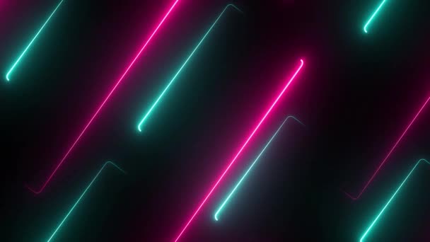 Neon Bersinar Dalam Gaya Jaringan Sosial Populer Tiktok Untuk Digunakan — Stok Video