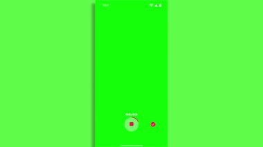 Animasyon kayıt kamera arayüzü yeşil arkaplanda simgelerle video modunda görünüyor. Popüler sosyal medya için akıllı telefondan video kaydı. Alfa kanalı. Görüntü