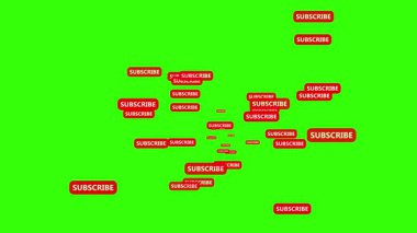 Üye ol. Popüler bir sosyal ağ tarzında soyut animasyon filmi. Düz stil. Video kaydı. Alfa kanalı