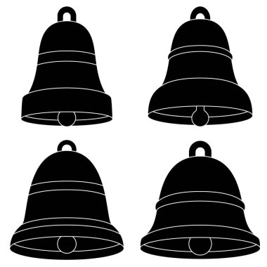 Beyaz arka plan üzerinde izole yılbaşı çanı