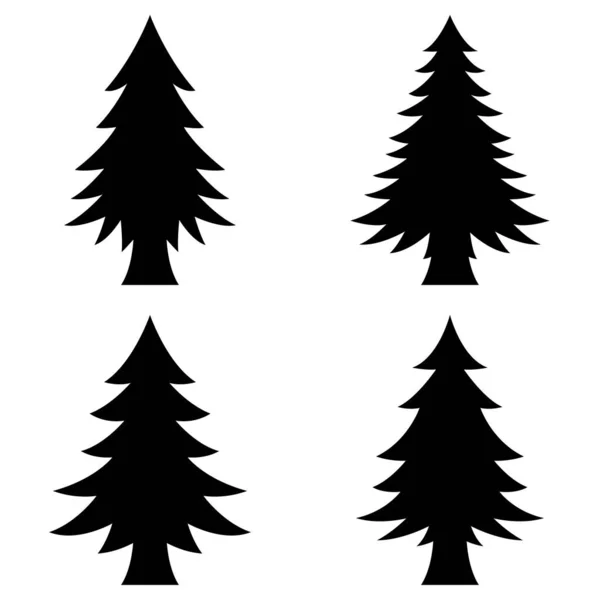 Vánoční Strom Izolované Bílém Pozadí — Stockový vektor