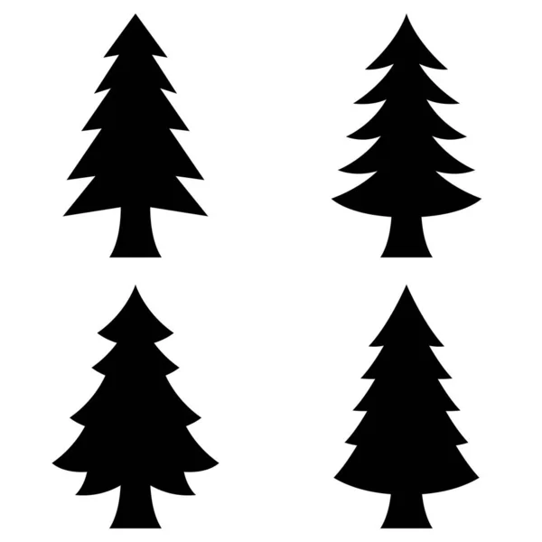 Árvore Natal Isolada Fundo Branco —  Vetores de Stock
