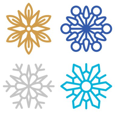 Kar tanesi beyaz arkaplanda izole edildi