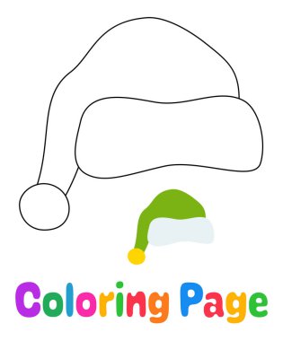 Çocuklar için Elf şapkalı boyama sayfası