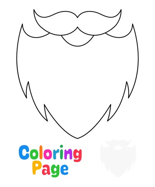 Página Para Colorear Con Barba Para Niños — Vector de stock