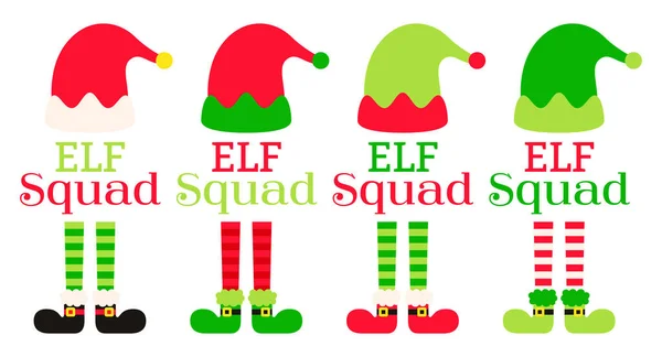 stock vector Set of Christmas Elf Squad