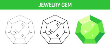 Çocuklar için mücevher izleme ve boyama çalışmaları