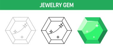 Çocuklar için mücevher izleme ve boyama çalışmaları