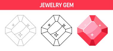 Çocuklar için mücevher izleme ve boyama çalışmaları