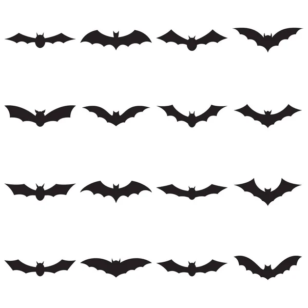 Bat Elszigetelt Fehér Background — Stock Vector