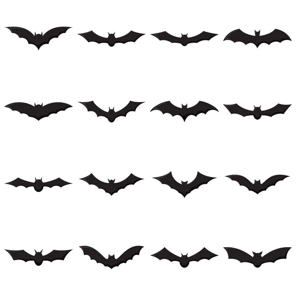 孤立在白色背景上的蝙蝠 — 图库矢量图片