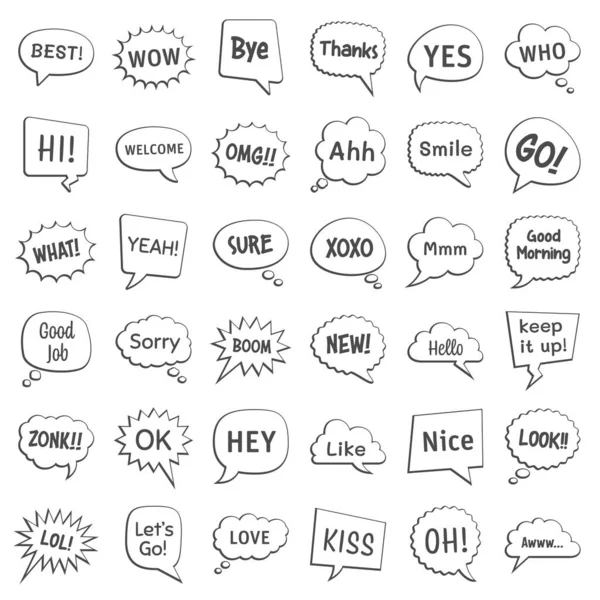 stock vector Set of speech bubbles