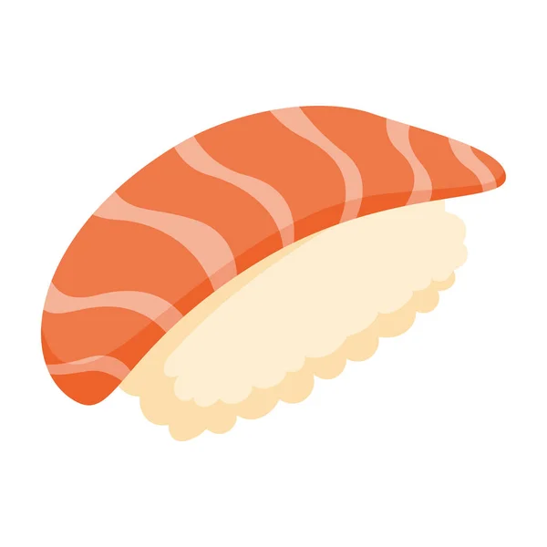 Sushi Flachen Stil Isoliert — Stockvektor