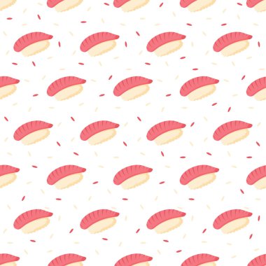 Suşi ile kusursuz desen, dekorasyon için.