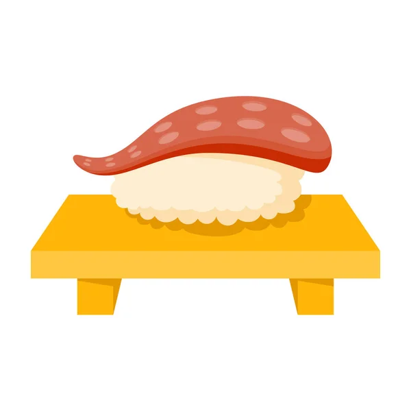 Sushi Estilo Plano Aislado — Archivo Imágenes Vectoriales