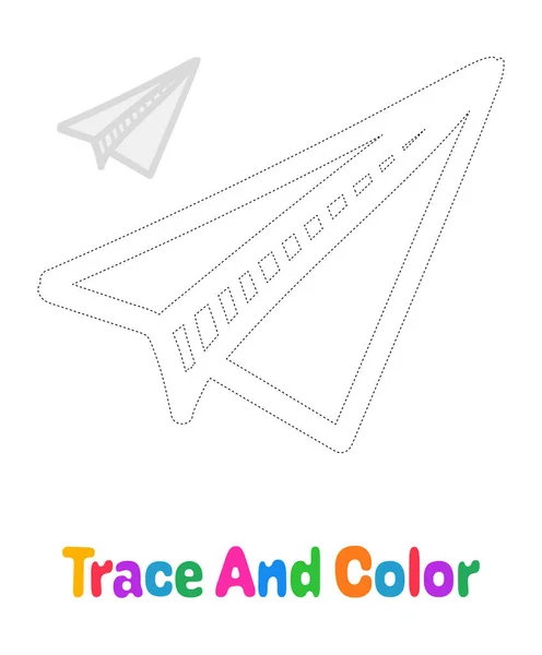 Papierowy Arkusz Kalkulacyjny Samolotu Dla Dzieci — Wektor stockowy