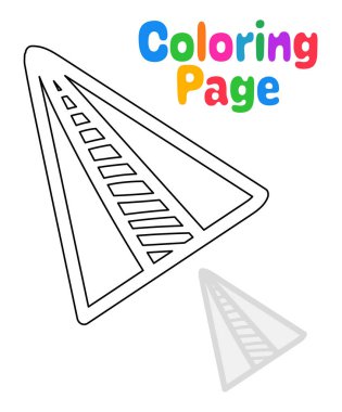 Çocuklar için kağıt düzlemli boyama sayfası